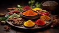 Aromatic Captivating World of Multi Colored Spices Herbs and Vegetables