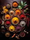 Aromatic Captivating World of Multi Colored Spices Herbs and Vegetables