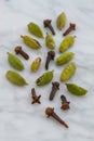 Aromatic cardamom and cloves