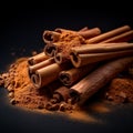 Aromatic Cinnamon Spice Square Illustration.