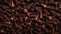 Aromatic Cloves Spice Horizontal Background. Royalty Free Stock Photo