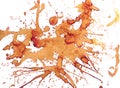 Aromatic Coffee blot. Coffee splashes and stains.