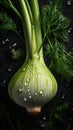 Aromatic Fennel Herbs Vertical Background.