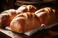 Aromatic Fresh loaves bread. Generate Ai