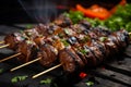 Aromatic Grilled kebab. Generate Ai