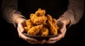 Aromatic Hand fried chicken nuggets. Generate Ai Royalty Free Stock Photo