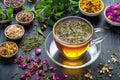 Aromatic herbal tea. Generate Ai