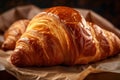 Aromatic Homemade croissant. Generate Ai