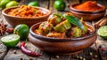 Aromatic Indian Lime Pickle A Burst of Flavor in Rustic Earthenware Royalty Free Stock Photo
