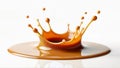 Aromatic Milk Coffee Splash Isolated Background Royalty Free Stock Photo