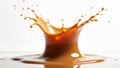 Aromatic Milk Coffee Splash Isolated Background Royalty Free Stock Photo
