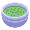 Aromatic pesto sauce icon isometric vector. Organic cooking