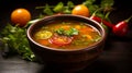 Aromatic South Indian rasam with tomatoes