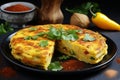 Aromatic Spanish Omelette Tortilla Espanola - Delicious and Perfect for Any Occasion or Gathering