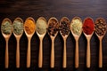 Aromatic Spices spoon herbs. Generate Ai Royalty Free Stock Photo