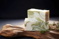 Aromatic still life: handmade soap with organic herbal extracts