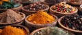 Aromatic Symphony: Culinary Spices in Harmony. Concept Food Photography, Spice Blends, Flavorful