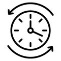 Around the clock Isolated Vector Icon which can easily modify Royalty Free Stock Photo