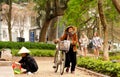 Around the Hoan Kiem Lake.