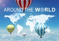 Around The World header Royalty Free Stock Photo