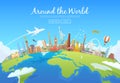 Around the World Royalty Free Stock Photo