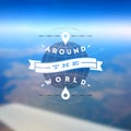 Around the world - type design Royalty Free Stock Photo