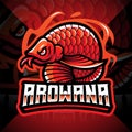 Arowana esport mascot logo design Royalty Free Stock Photo