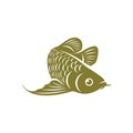 Arowana fish logo vector template, Creative Arowana fish logo design concepts, icon symbol, illustration Royalty Free Stock Photo