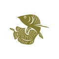 Arowana fish logo vector template, Creative Arowana fish logo design concepts, icon symbol, illustration Royalty Free Stock Photo