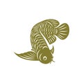 Arowana fish logo vector template, Creative Arowana fish logo design concepts, icon symbol, illustration