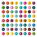 Arows Icons Set for App. Vector Arrow in Circle Set