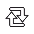 Arows reload sign line style icon