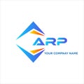 ARP abstract technology logo design on white background. ARP creative initials