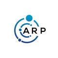 ARP letter logo design on black background. ARP creative initials letter logo concept. ARP letter design