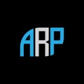 ARP letter logo design on black background.ARP creative initials letter logo concept.ARP letter design
