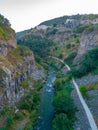 Arpa river passing by Armenian town Jermuk Royalty Free Stock Photo