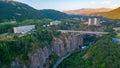 Arpa river passing by Armenian town Jermuk Royalty Free Stock Photo