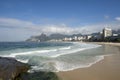 Arpoador Ipanema Beach Rio de Janeiro Brazil Skyline Royalty Free Stock Photo