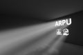 ARPU rays volume light concept Royalty Free Stock Photo