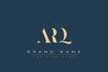 ARQ abstract letter logo design Royalty Free Stock Photo