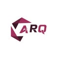 ARQ creative minimalist letter logo. ARQ unique vector initials alphabet letter logo design Royalty Free Stock Photo