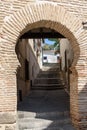 Arquillo del Judio nice ancient Jewish arch after reconstruction in Calle del Angel, Toledo, Spain