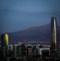 View of the financial center of Santiago de Chile Royalty Free Stock Photo