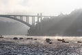 Arrabida bridge in the early morning Royalty Free Stock Photo