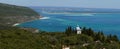 Arrabida mountains and beaches against the blue ocean