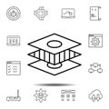 arrange, design icon. Simple thin line, outline vector element of Web Design Development icons set for UI and UX, website or Royalty Free Stock Photo