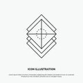 Arrange, design, layers, stack, layer Icon. Line vector gray symbol for UI and UX, website or mobile application Royalty Free Stock Photo
