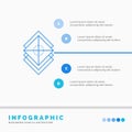 Arrange, design, layers, stack, layer Infographics Template for Website and Presentation. Line Blue icon infographic style vector