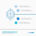 Arrange, design, layers, stack, layer Infographics Template for Website and Presentation. Line Blue icon infographic style vector Royalty Free Stock Photo