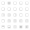 Arrange Document Icon Set Design Line Style